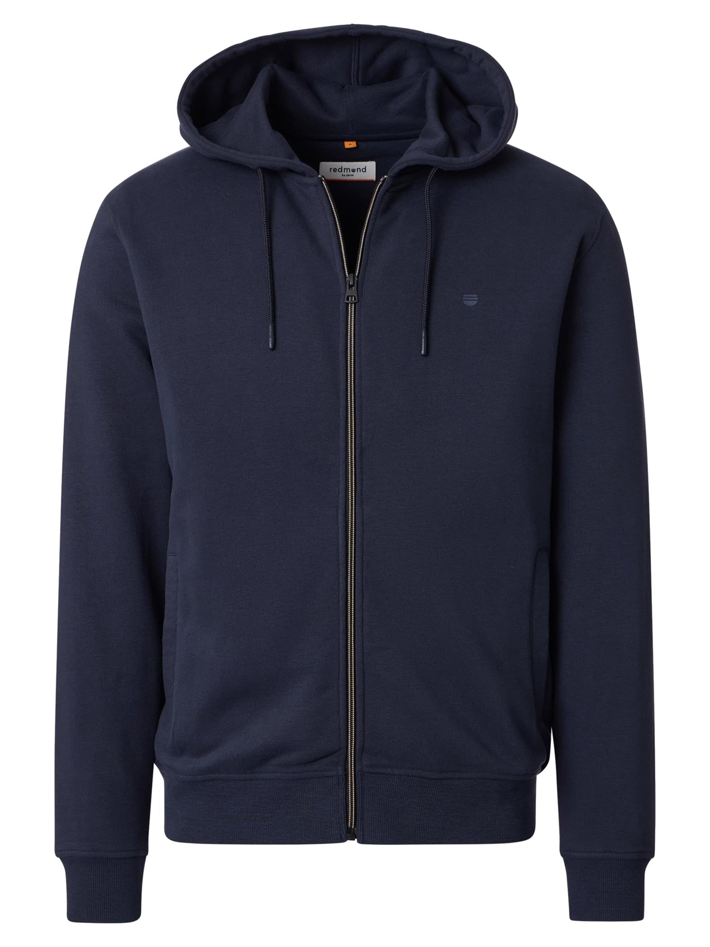 redmond Zip-Up Hoodie 'Basic' in Blue: front