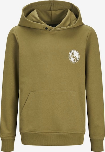 Jack & Jones Junior Sweatshirt in de kleur Olijfgroen / Zwart / Wit, Productweergave