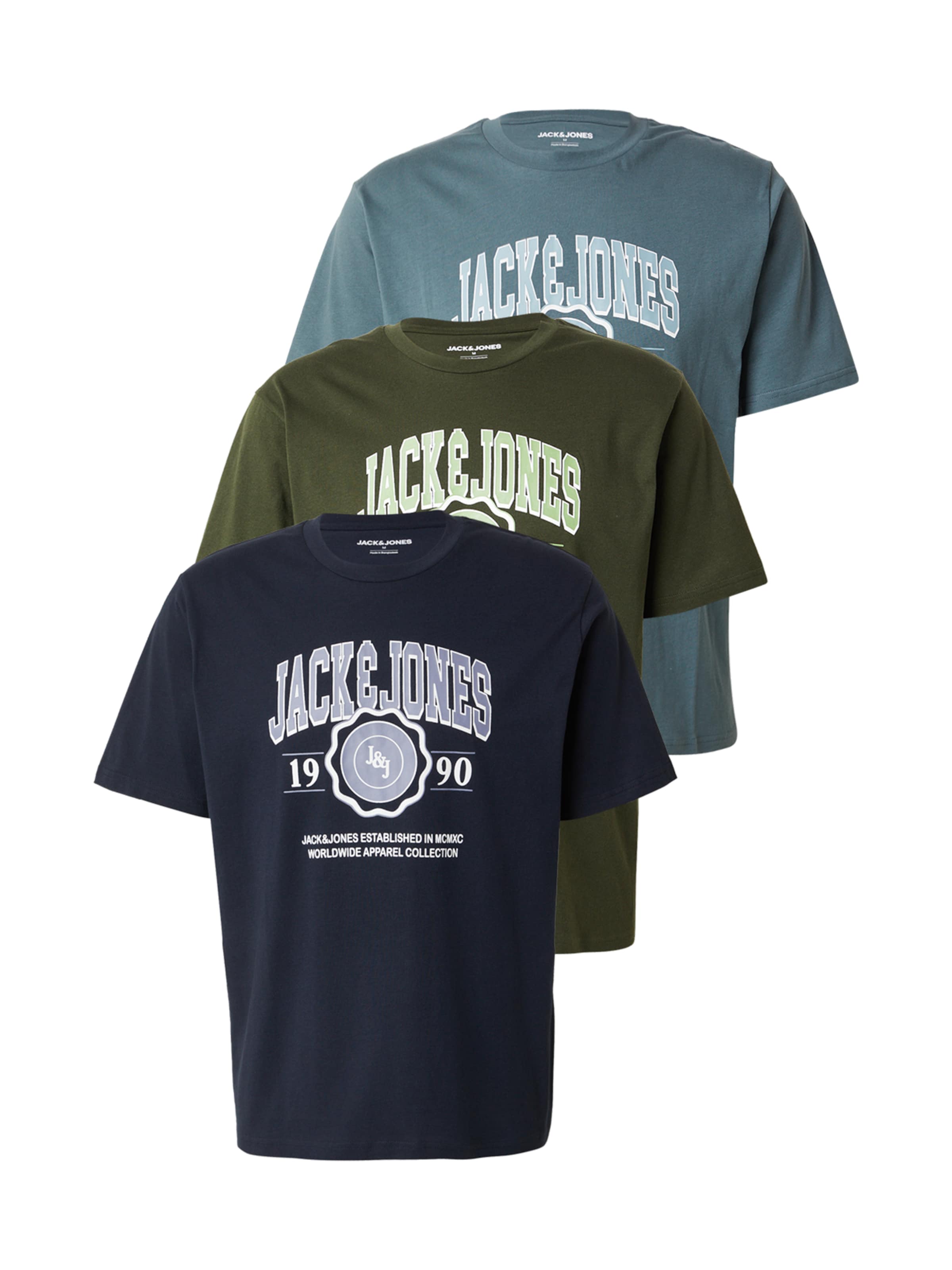 Maglietta 'JJMAKO' di JACK & JONES in blu: frontale