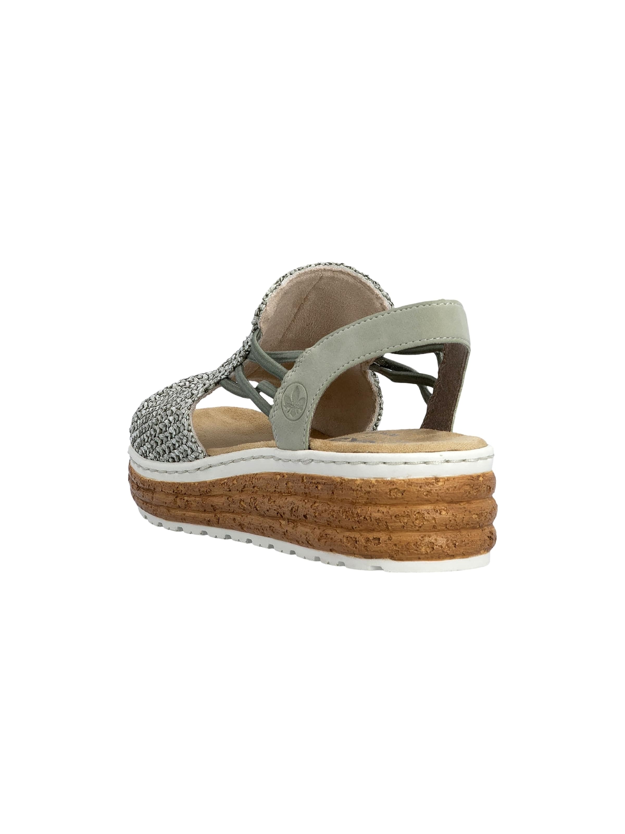 Sandales 'Santiago Sandalen mit Keilabsatz und Gummizug' Rieker en vert