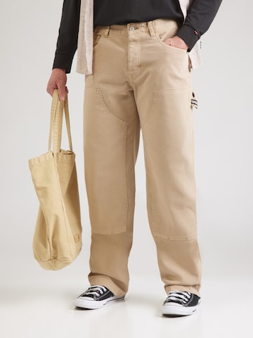 Tommy Jeans Loosefit Broek 'JAIMIE' in Groen: voorkant