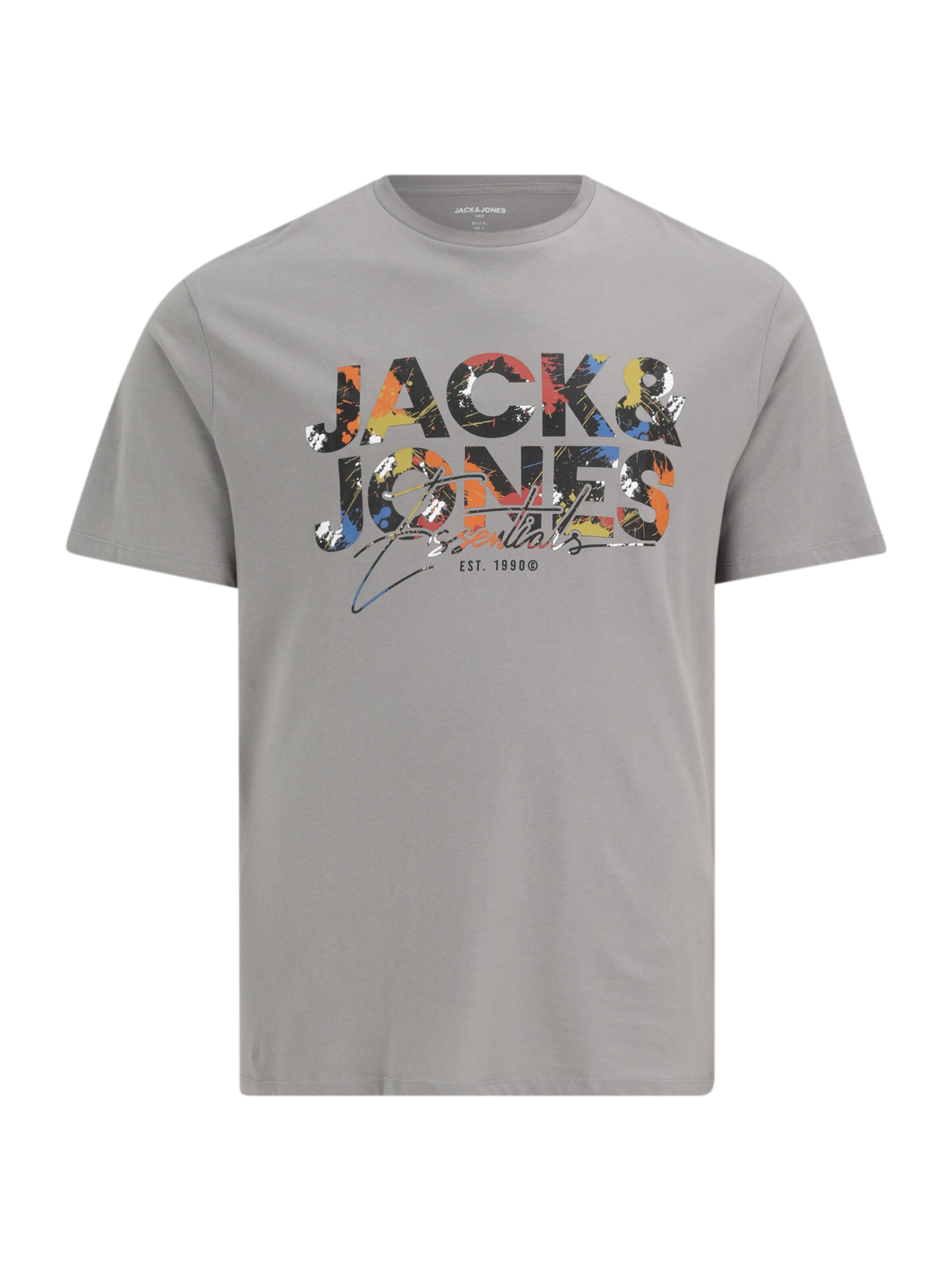JACK & JONES Shirt 'JJGEPLAS' in Grijs: voorkant