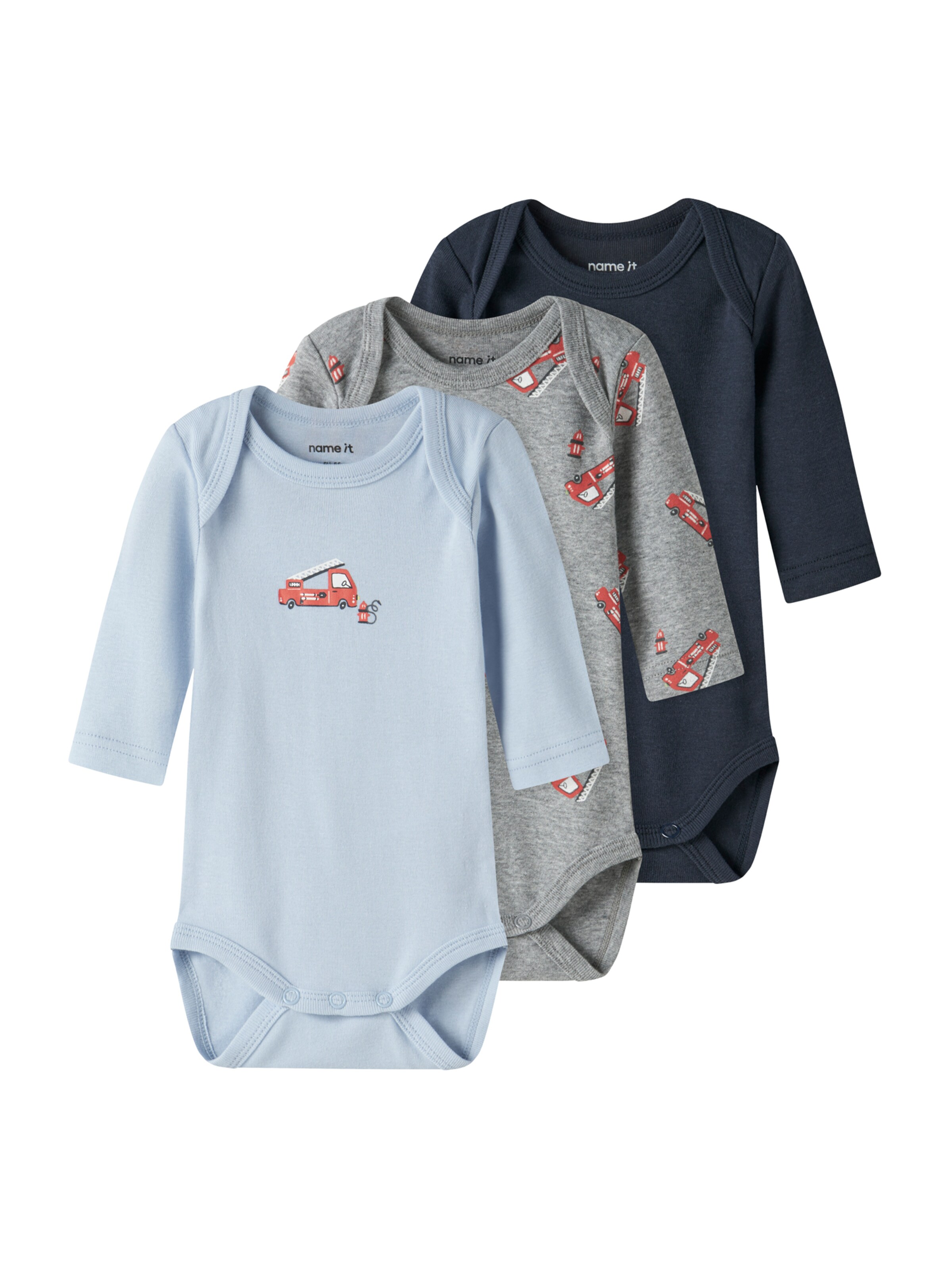 NAME IT - Pijama entero/body en azul: frente