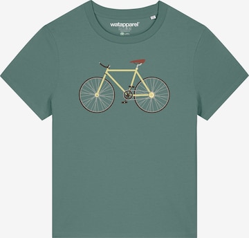 Watapparel Shirt 'Yellow Bike' in Grün: Vorderseite
