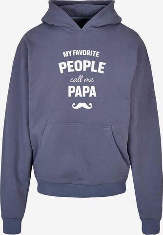Merchcode Sweatshirt 'Fathers Day - My Favorite People Call Me Papa' in Blue: front
