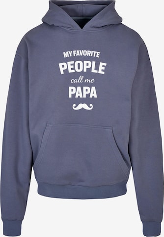 Merchcode Sweatshirt 'Fathers Day - My Favorite People Call Me Papa' in Blau: predná strana