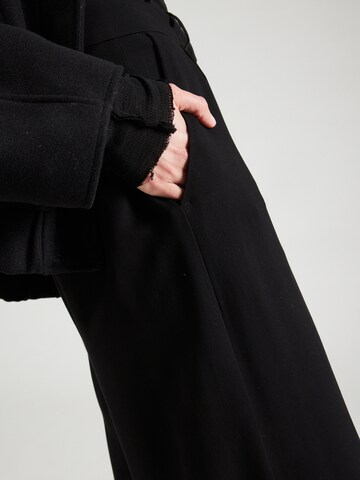 mazine Wide leg Pleat-Front Pants in Black