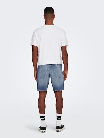 Only & Sons Shorts 'Edge' in Blau