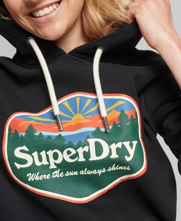 Bluză de molton 'Travel' de la Superdry pe negru