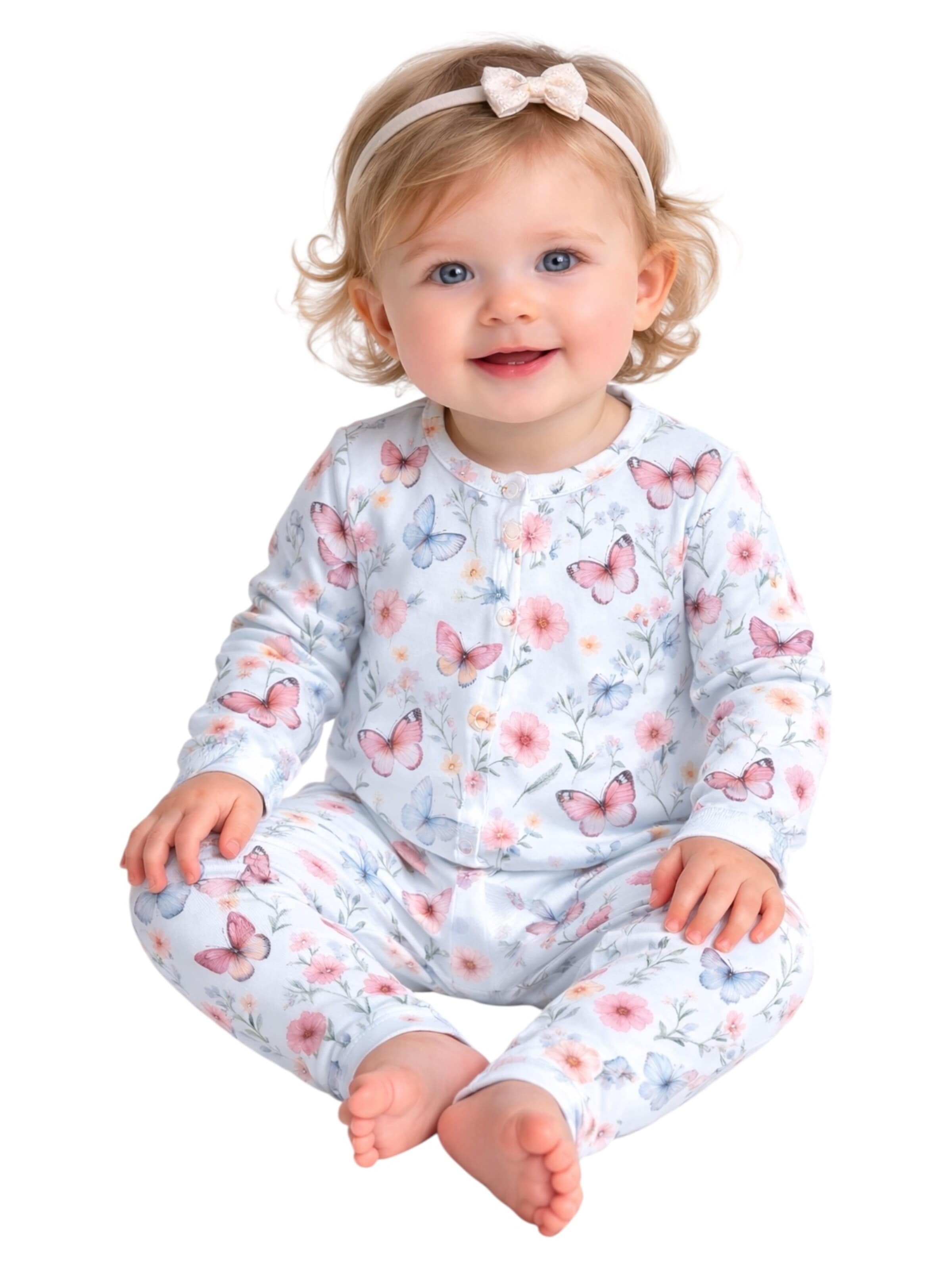 Hust & Claire Romper/bodysuit in Blue: front