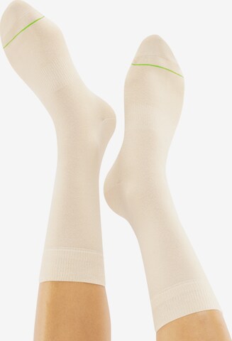 CHEERIO* - Calcetines 'Best Friend 4P' en beige