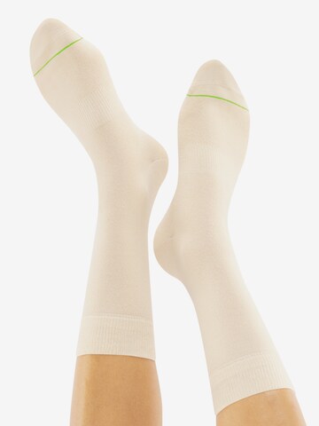 CHEERIO* - Calcetines 'Jackcheck' en blanco: frente