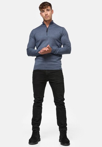 INDICODE JEANS Pullover ' Gore ' in Blau