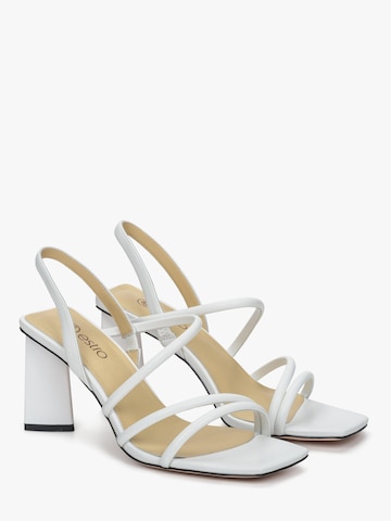 Estro Sandalen met riem '195-301' in Wit