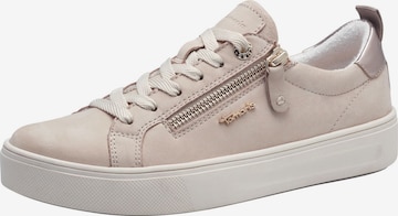 Baskets basses TAMARIS en beige : devant