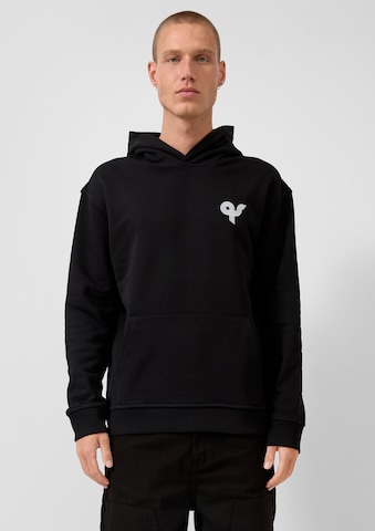 QS Sweatshirt in Schwarz: Vorderseite