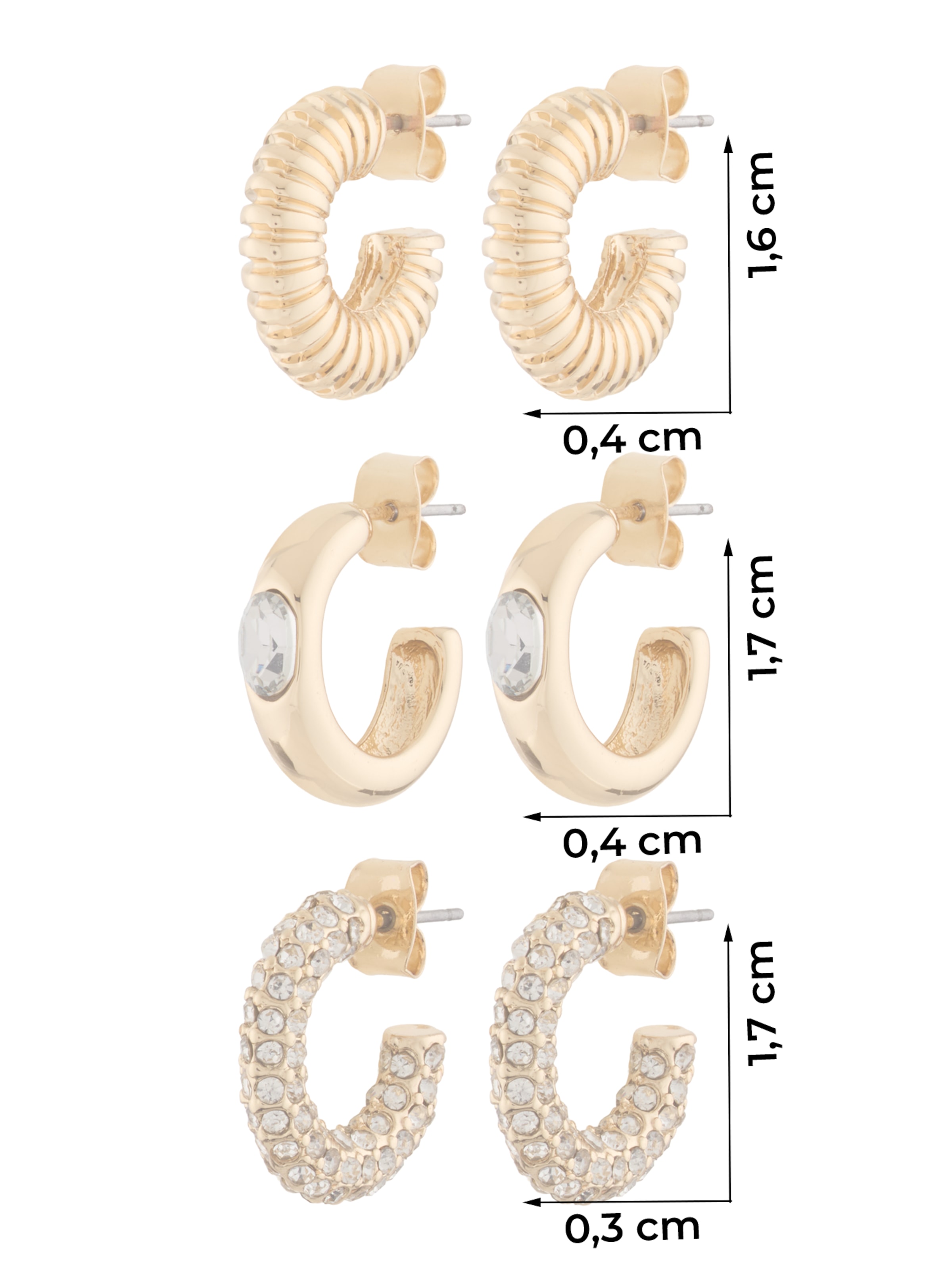 ABOUT YOU Náušnice – zlatá