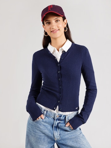 Tally Weijl Плетена жилетка в синьо: отпред