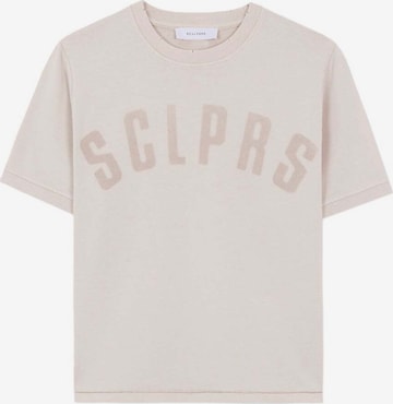 T-shirt Scalpers en beige : devant