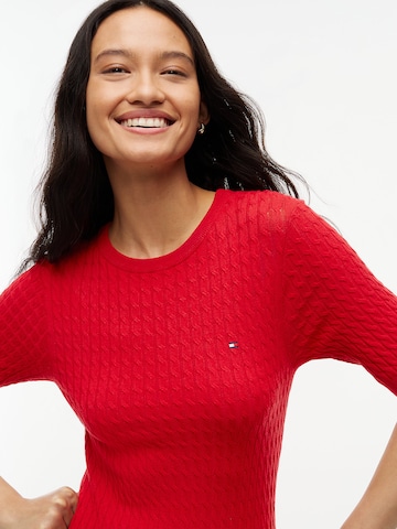 TOMMY HILFIGER Úpletové šaty – červená
