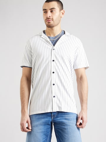 INDICODE JEANS Regular fit Button Up Shirt 'INMofus' in White: front