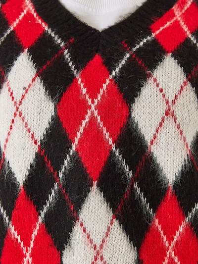 Bianco Lucci Sweater in bright red / Black / White, Item view