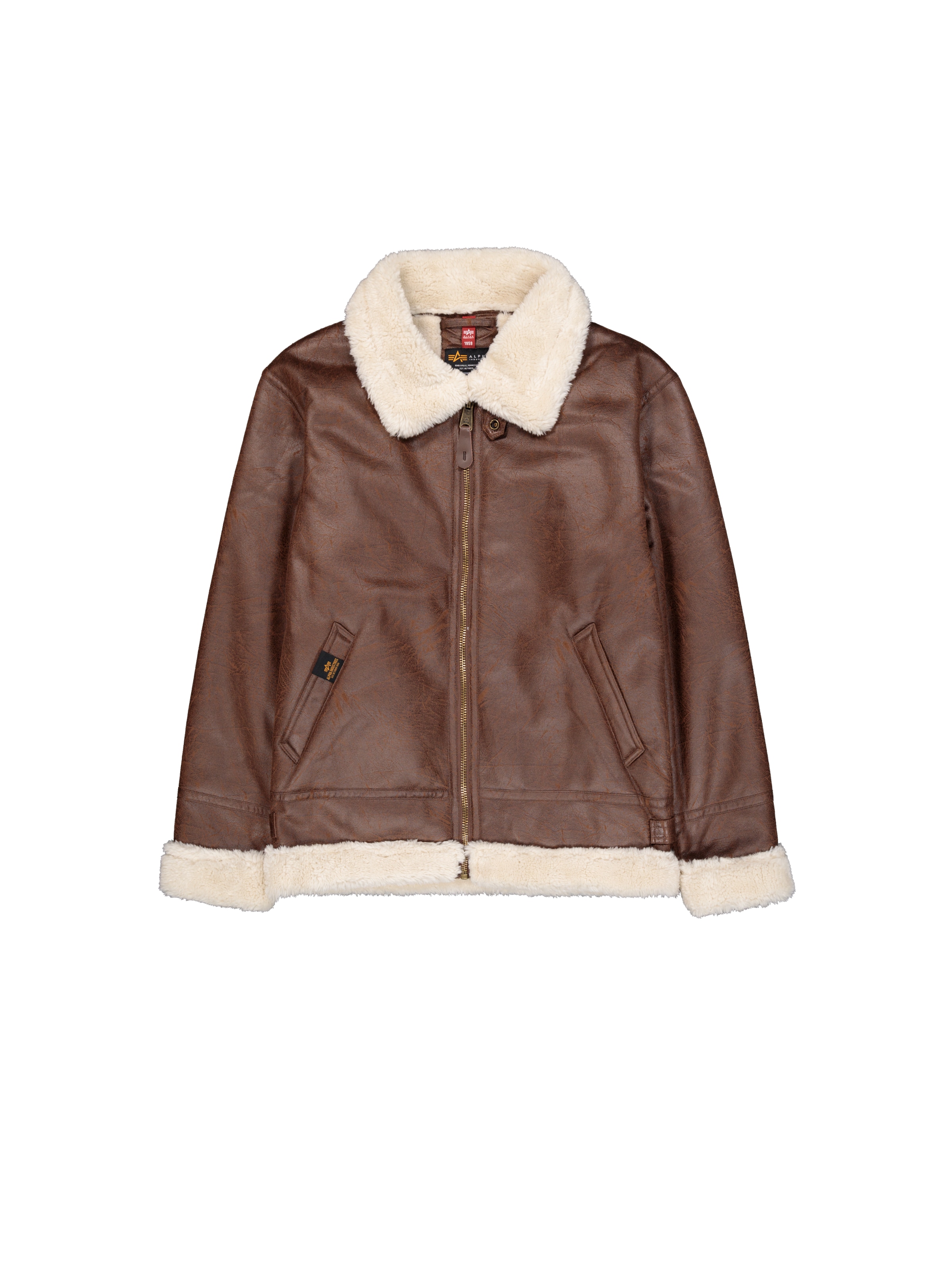 ALPHA INDUSTRIES Between-Season Jacket 'B3 FL' in Brown: front