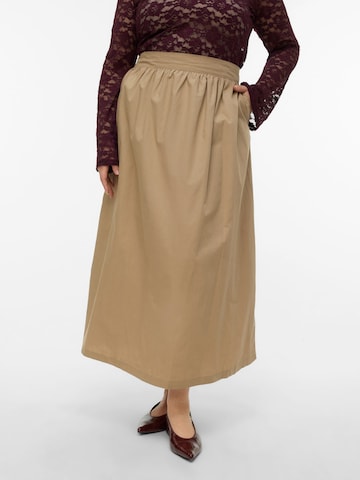 Vero Moda Curve Rok in Zilver: voorkant