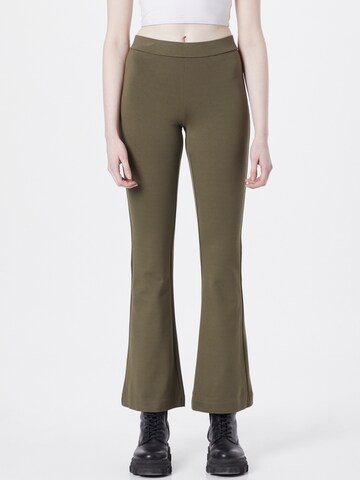 VERO MODA Flared Trousers in Green: front