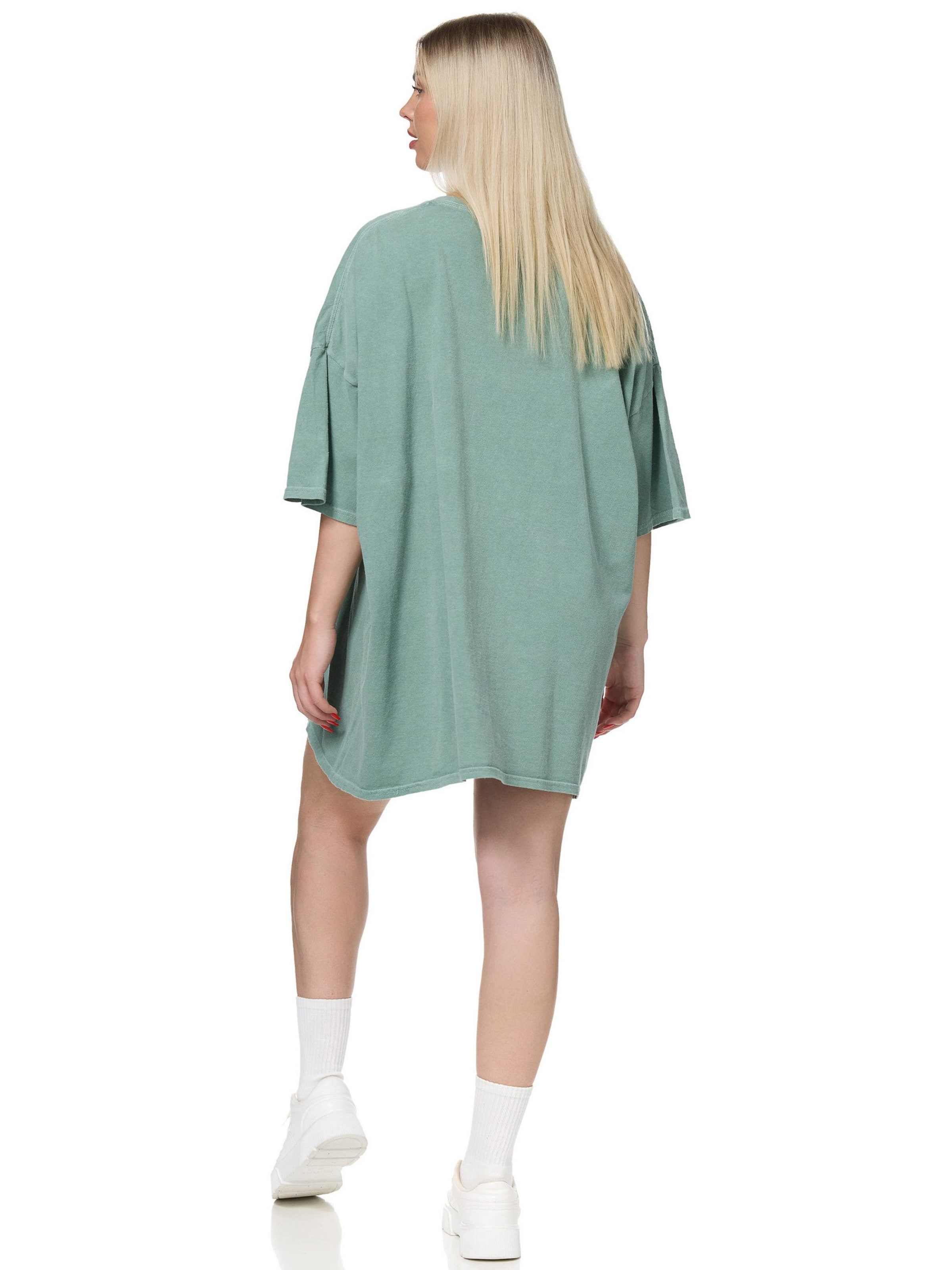 Worldclassca Oversized Shirt 'Overthinker' in Green