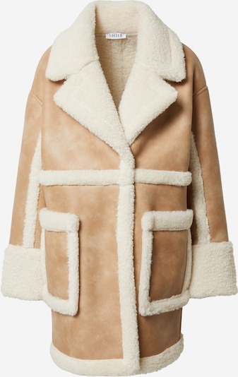 EDITED Winter coat 'Olimpia' in Light brown / White, Item view