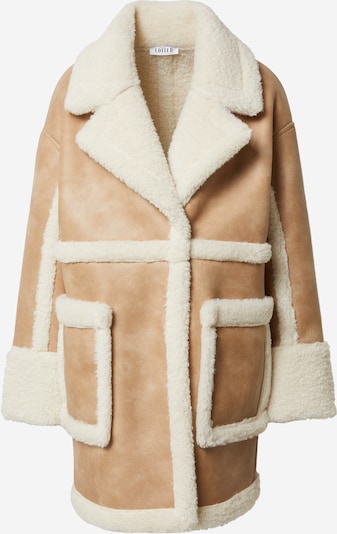 EDITED Manteau d’hiver 'Olimpia' en noisette / blanc, Vue avec produit