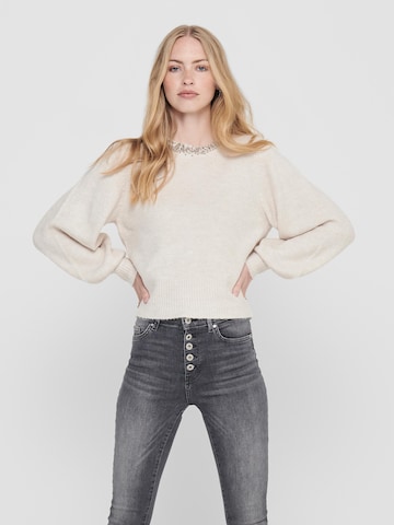 ONLY Sweater 'Elsa' in Beige: front