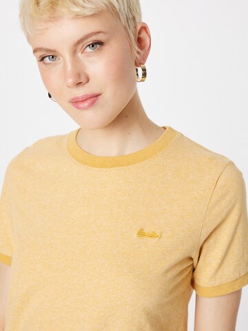 Superdry T-Shirt 'Ringer' in Gelb