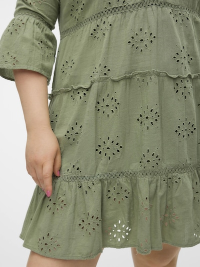 Vero Moda Curve Kleid 'DICTHE' in grün / dunkelgrün, Produktansicht