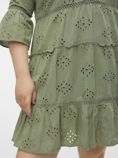 Vero Moda Curve Robe 'DICTHE' en vert / vert foncé, Vue avec produit