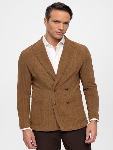 Antioch Between-seasons coat in Brown: front