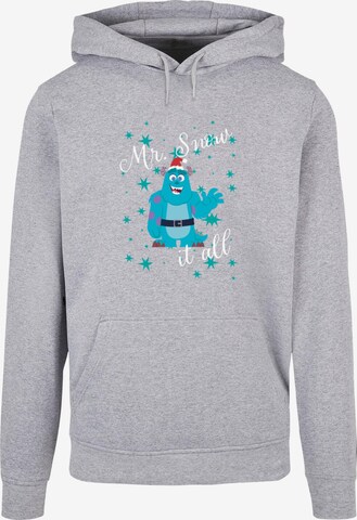ABSOLUTE CULT Sweatshirt 'Disney 100 - Sully Mr Snow It' in Grey: front