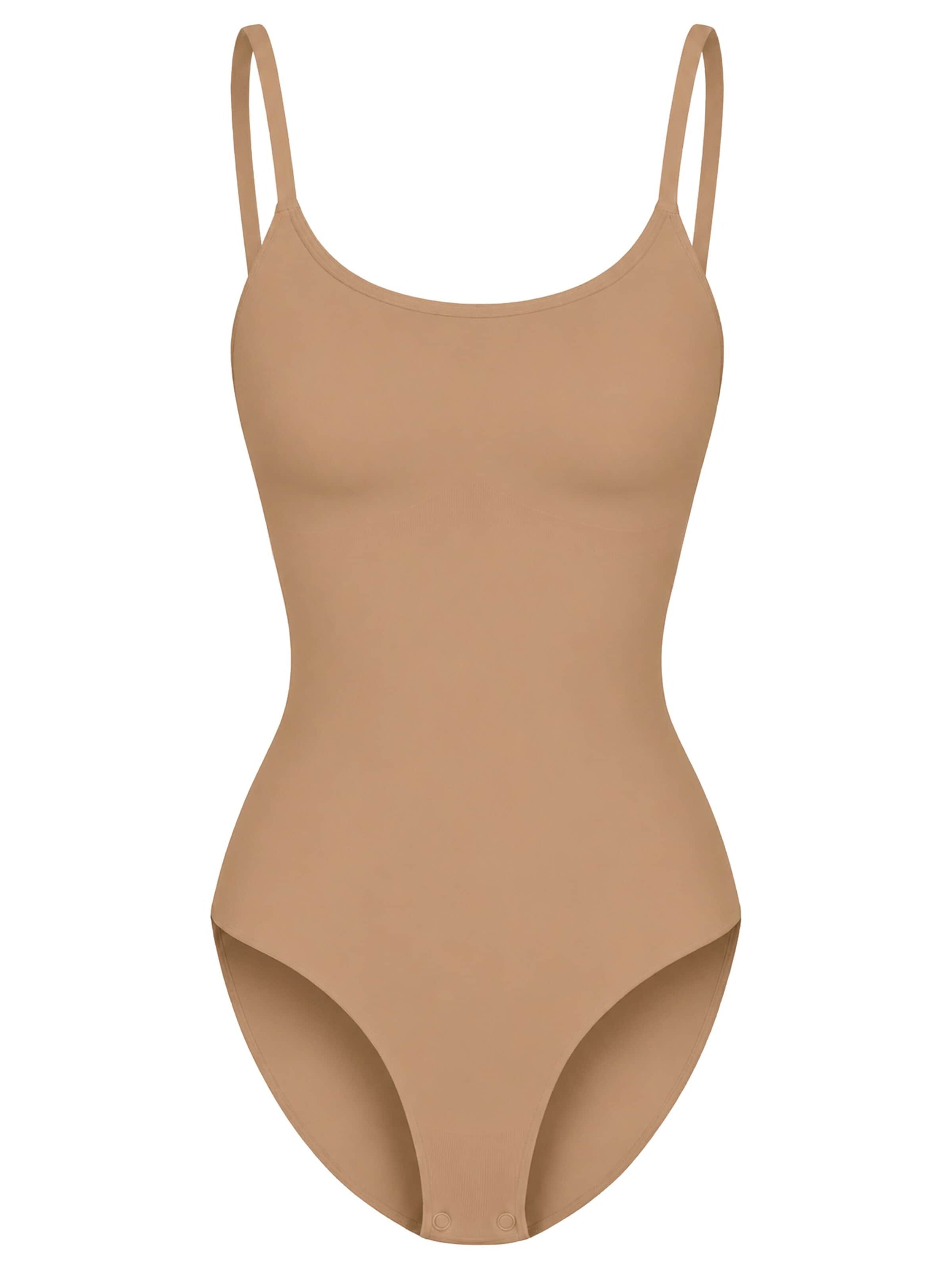Body modellante 'Cami Sculpting Bodysuit with Slip' di cfab in beige: frontale