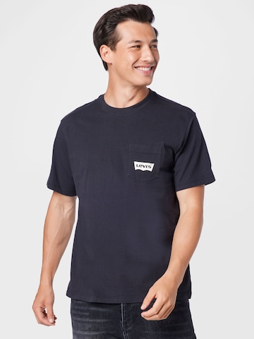 LEVI'S ® Póló 'Relaxed Graphic Pocket' - kék: elől