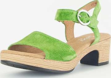 GABOR Sandalen met riem in Groen: voorkant
