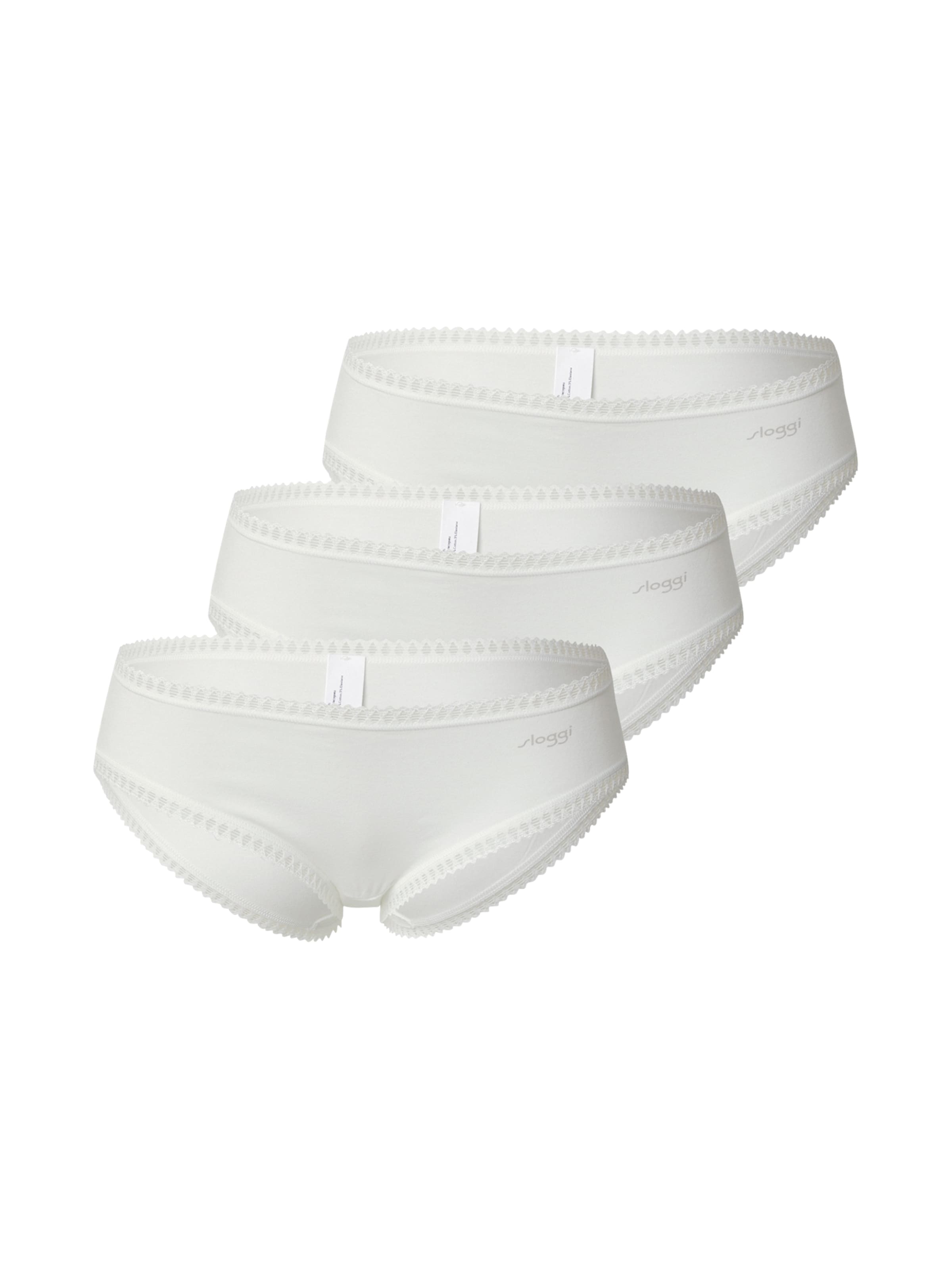 SLOGGI Слип 'GO Crush' в бяло: отпред