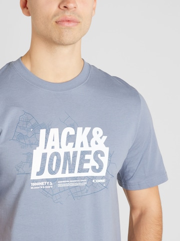 JACK & JONES Тениска 'MAP SUMMER' в синьо