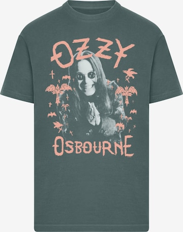 Merchcode Shirt 'Ozzy Osbourne - Pink Bat' in Green: front