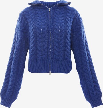 MYMO Knit Cardigan in Blue: front