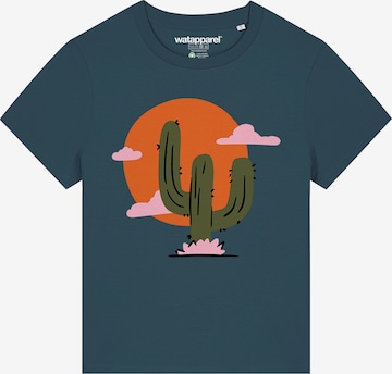 T-shirt 'Kaktus Im Sonnenuntergang' Watapparel en vert : devant