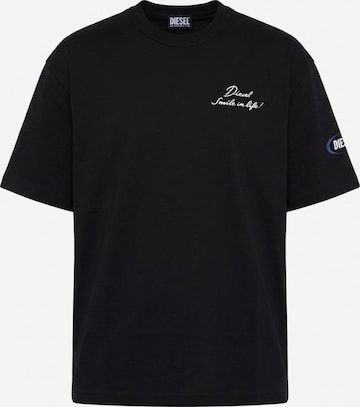DIESEL - Camisa 'SMILE' em preto: frente