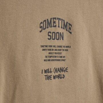 SOMETIME SOON T-Shirt 'Dimas' in Braun