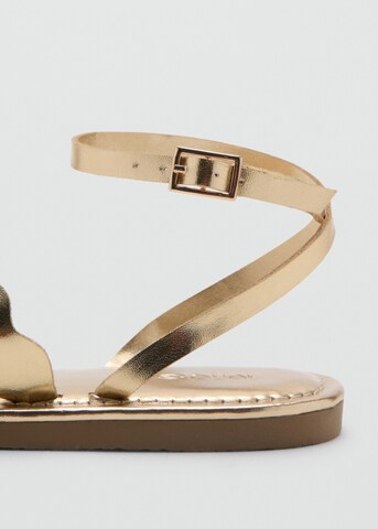 MANGO KIDS Sandals 'Wave' in Gold