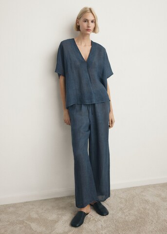 MANGO Wide leg Pants 'Ulysses' in Blue